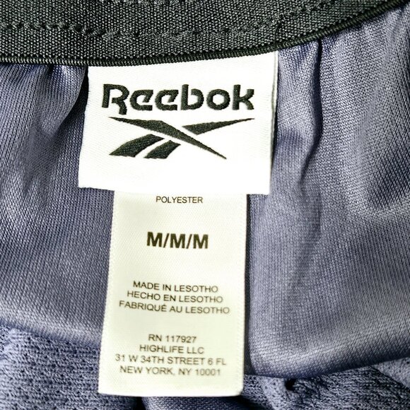 NWT MEN'S REEBOK STORMER RUNNING SHORT SLIM 9" 100% POLY NIGHTSHADOW BLUE M $35 - Picture 8 of 10